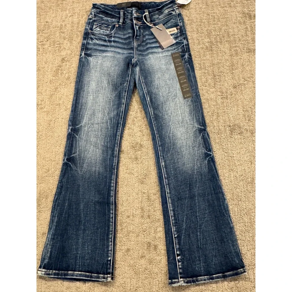 Buckle Black Fit No. 53 Mid rise Bootcut 25x30 In Dark Denim Wash NWT (I1)